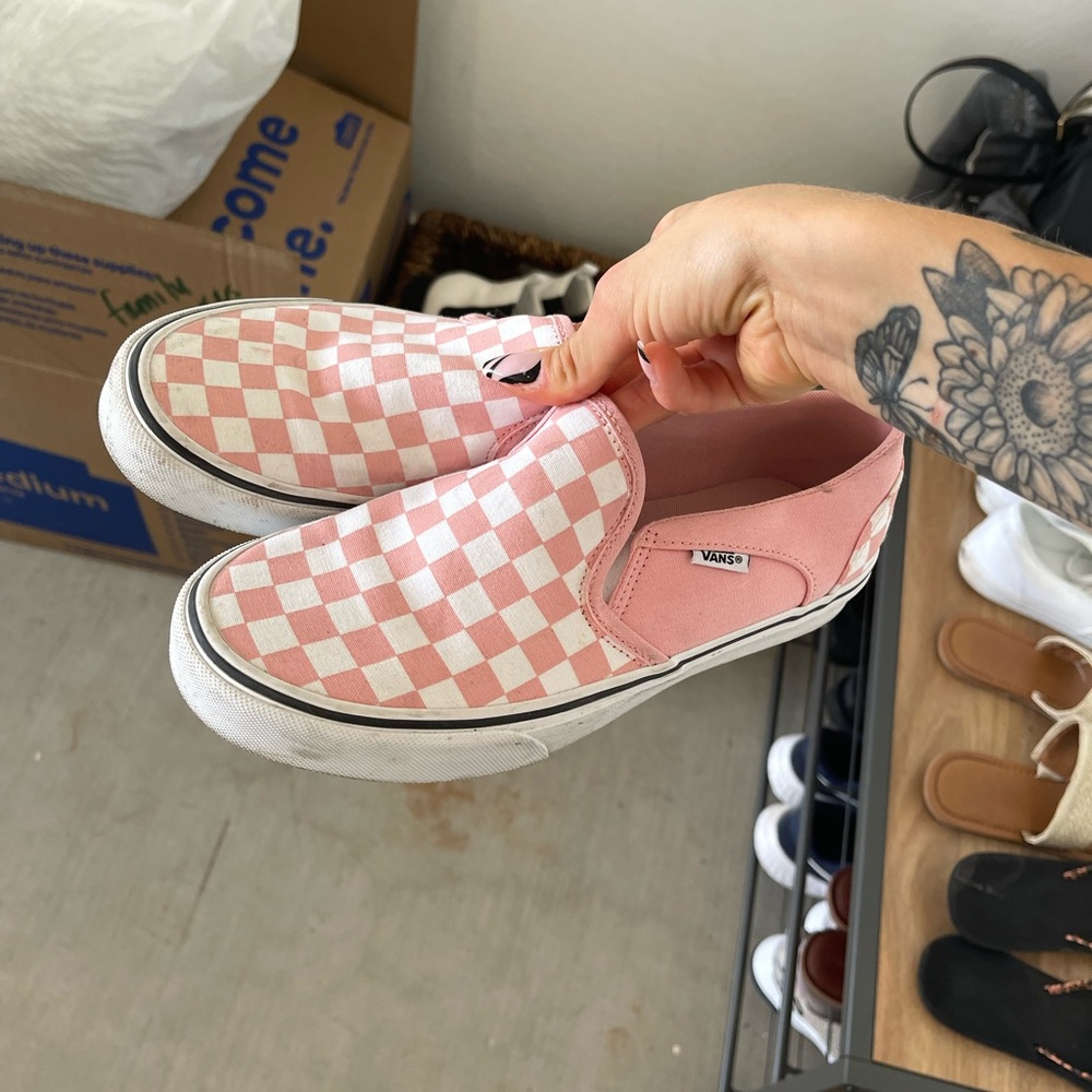 Only worn probably times. Scuffs are from sitting in my shoe box! Will scrub off